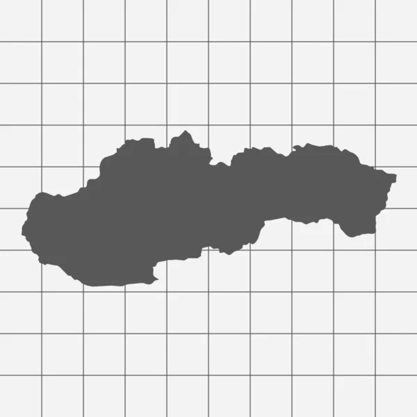 Kvadrerade papper med formen på landet i Slovakien — Stock vektor