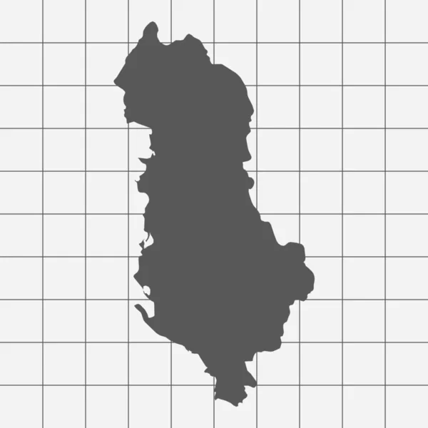 Kvadrerade papper med formen av landet Albanien — Stock vektor