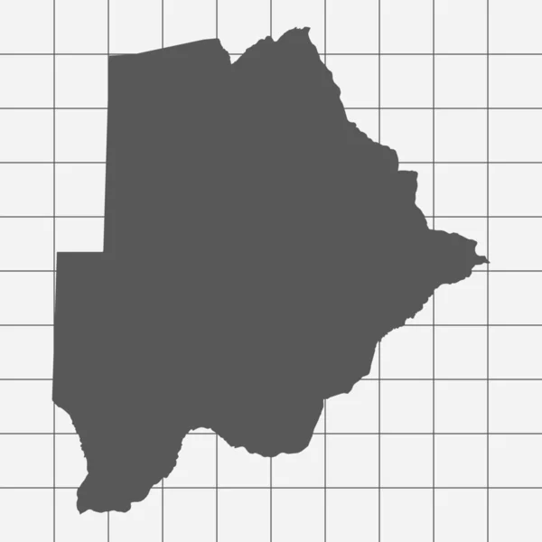 Kvadrerade papper med formen på landet i Botswana — Stock vektor