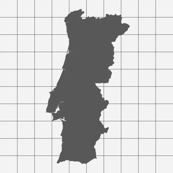 Portekiz ülke şekli ile kare kağıt — Stok Vektör