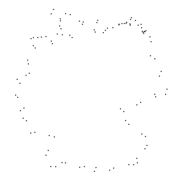 Pays pointillé contour isolé sur fond blanc de teh Count — Image vectorielle