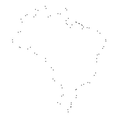 Ülke sayısı beyaz arka plan üzerinde izole anahat noktalı