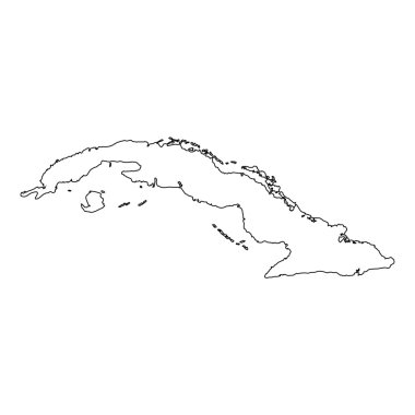 Yüksek ülke Küba'nın taslağını ayrıntılı