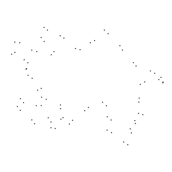 Pays pointillé contour isolé sur fond blanc de teh Count — Image vectorielle
