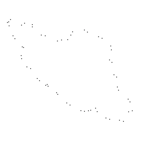 虚线轮廓分离计数的白色背景上的国家 — 图库矢量图片