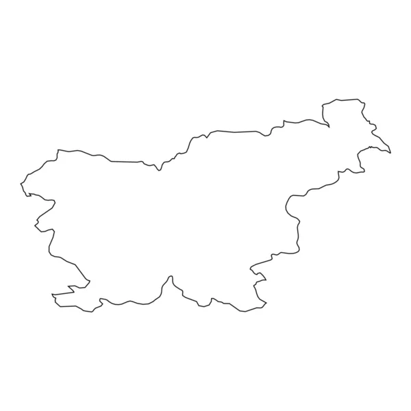 高详细的斯洛文尼亚国家概况 — 图库矢量图片