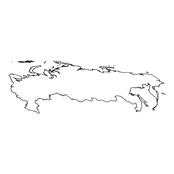 Plan détaillé du pays de la Russie — Image vectorielle