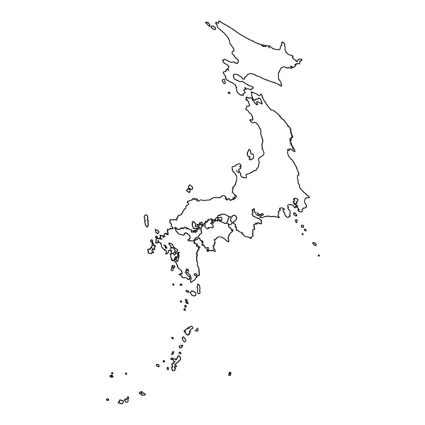 高详细的日本国家概况 — 图库矢量图片