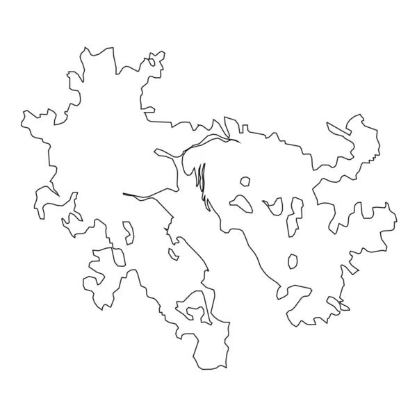 Plan détaillé du pays de HongKong — Image vectorielle