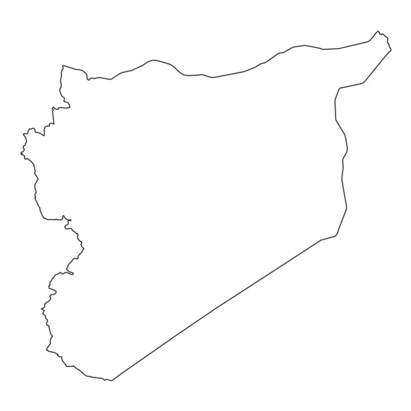 高詳細なシリアの国の概要 — ストックベクタ