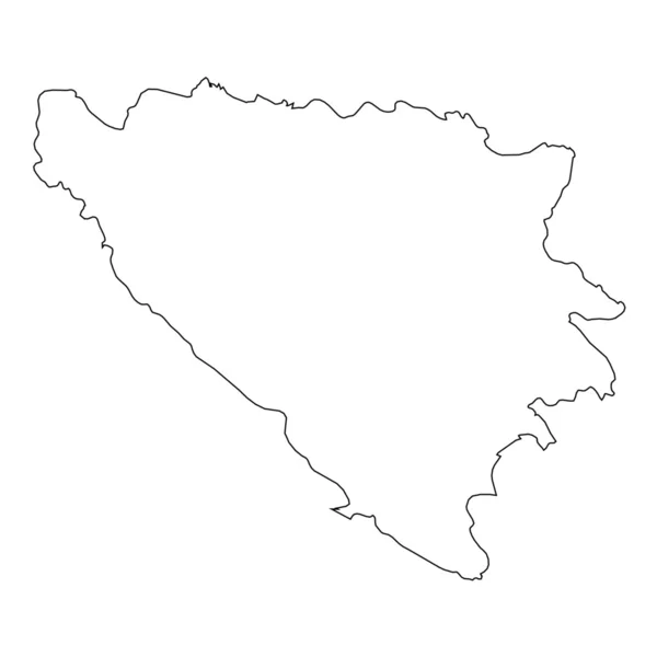 Esquema detallado del país de Bosnia — Vector de stock