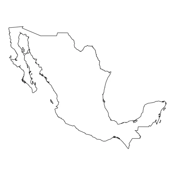 Υψηλής λεπτομερείς διάρθρωσης της χώρας Μεξικό — Διανυσματικό Αρχείο