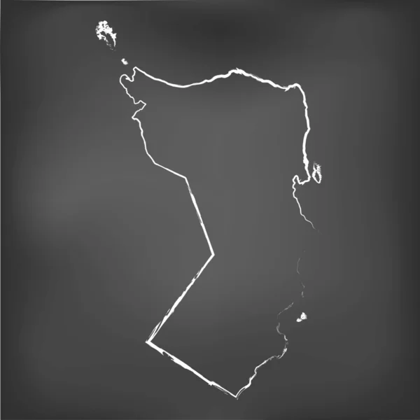 Mapa con tiza en una pizarra de Omán — Vector de stock