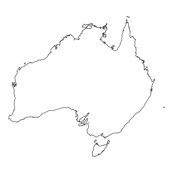 Hög detaljerad skissera av landet av Australien — Stock vektor