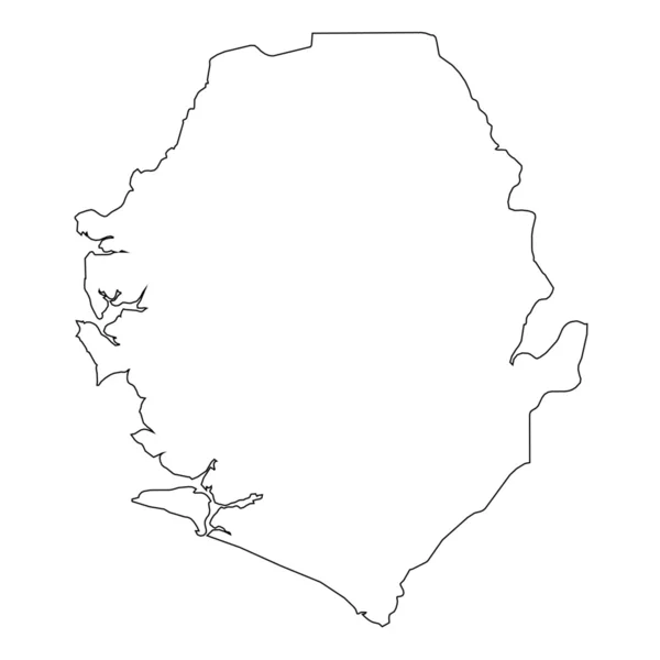 Plan détaillé du pays de SierraLeone — Image vectorielle
