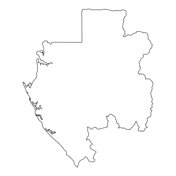 Hög detaljerad skissera av landet av Gabon — Stock vektor
