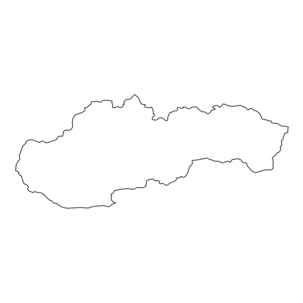 High detailed Outline of the country of  Slovakia — Stock Vector