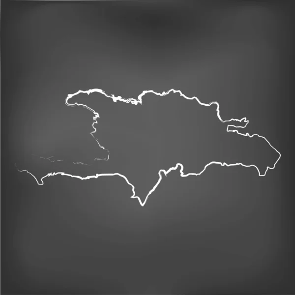 Mapa con tiza en una pizarra de DemRepublic — Vector de stock