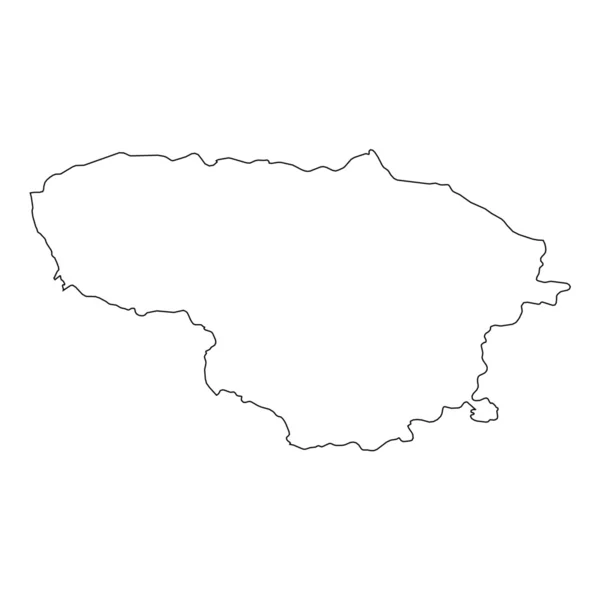 High detailed Outline of the country of  Lithuania — Stock Vector