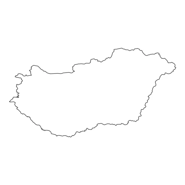 Hög detaljerad skissera av landet av Ungern — Stock vektor