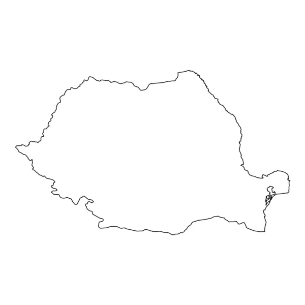 Высокодетальный план страны Румынии — стоковый вектор