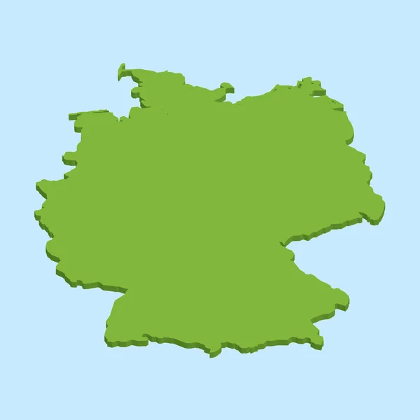 Carte 3D sur fond bleu de l'Allemagne — Image vectorielle