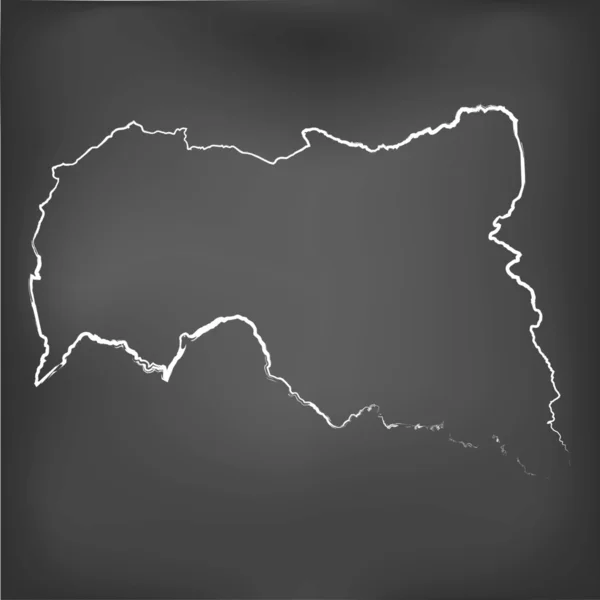 Kreidekarte auf einer Kreidetafel der Zentralafrikanischen Republik — Stockvektor