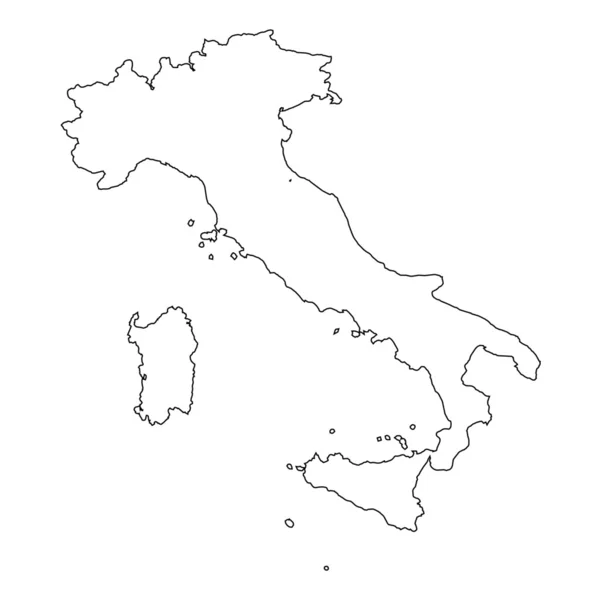 Alto profilo dettagliato del paese d'Italia — Vettoriale Stock