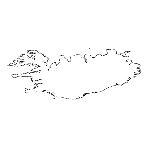 Grönlannin yksityiskohtainen ja erittäin yksityiskohtainen suunnitelma — vektorikuva
