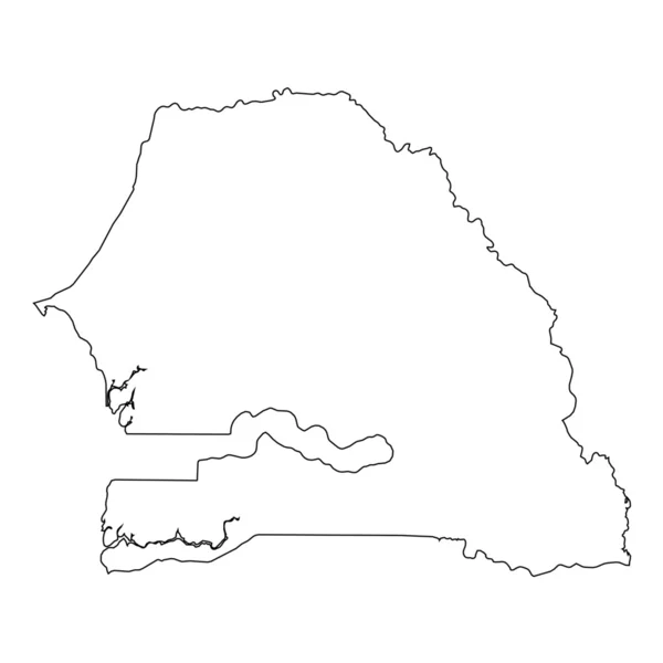高详细塞内加尔国家轮廓 — 图库矢量图片