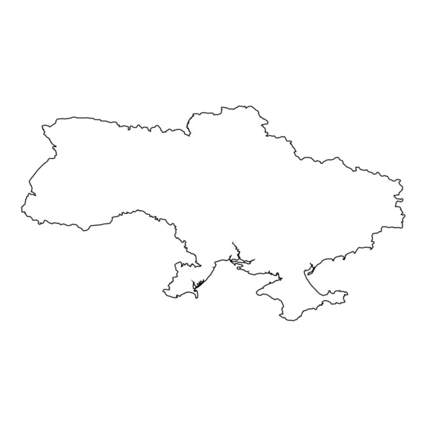 รายละเอียดสูงโครงร่างของประเทศยูเครน — ภาพเวกเตอร์สต็อก