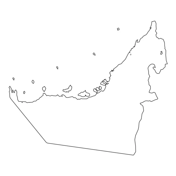 Alto perfil detallado del país de Emiratos Árabes Unidos — Vector de stock