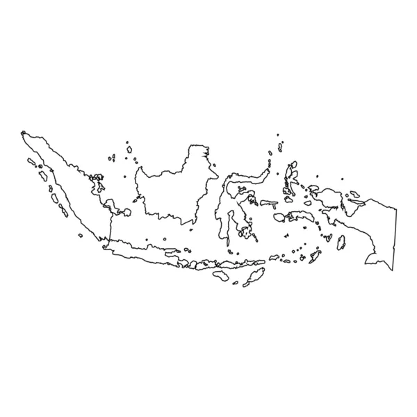 High detailed Outline of the country of  Indonesia — Stock Vector