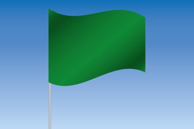 3D bayrak illüstrasyon Libya ülke gökyüzünde sallayarak-