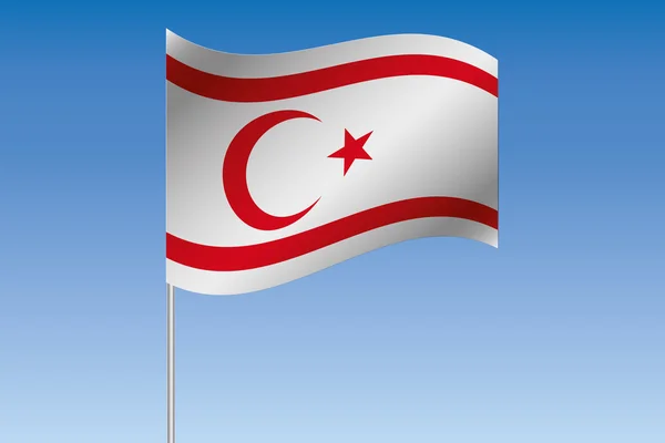 3D Bandeira Ilustração acenando no céu do país de Northe — Fotografia de Stock