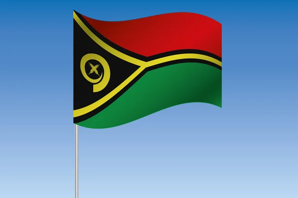 3D Flag Illustration waving in the sky of the country of  Vanuat — Stock Photo, Image