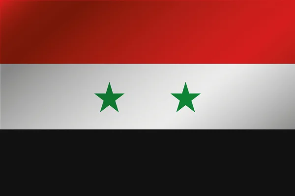 3D golvende vlag illustratie van het land van Syrië — Stockfoto