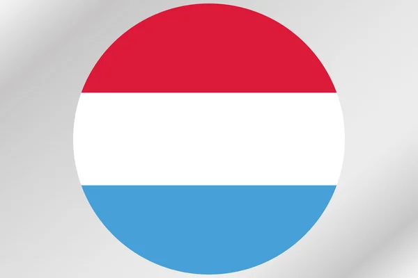Flaga ilustracja w kręgu kraju Luksemburga — Zdjęcie stockowe