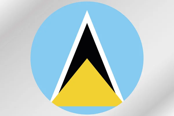 Vlag afbeelding binnen een cirkel van het land van Saint Lucia — Stockfoto