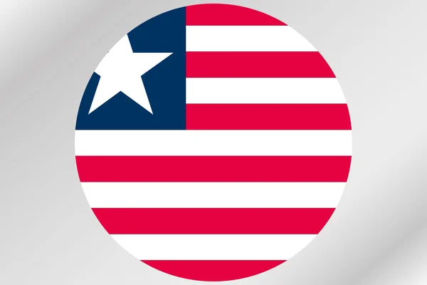 Ilustración de la bandera dentro de un círculo del país de Liberia — Foto de Stock