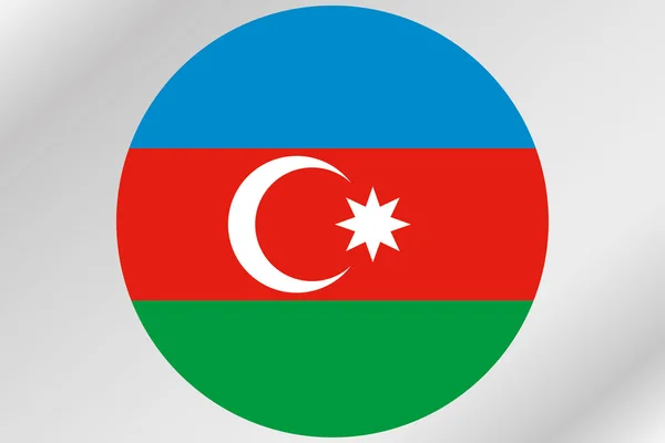 Ilustración de la bandera dentro de un círculo del país de Azerbaiyán — Foto de Stock