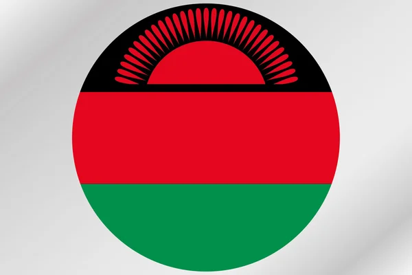 Flag Illustration within a circle of the country of  Malawi — Stock Photo, Image