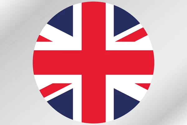 Flagga Illustration inom en cirkel med landet av United King — Stockfoto