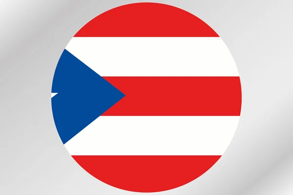 Vlajka ilustrace v kruhu ze země Portoriko — Stock fotografie