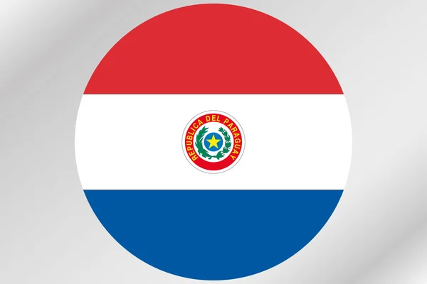 Fahnenabbildung im Kreis des Landes Paraguay — Stockfoto