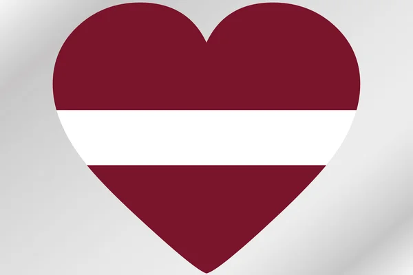 Bandera Ilustración de un corazón con la bandera de Letonia —  Fotos de Stock