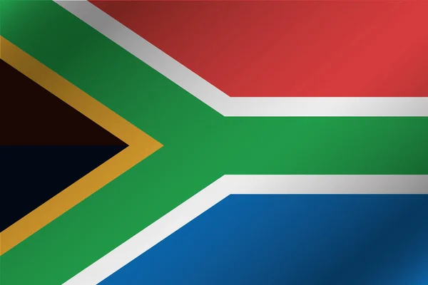 3D Wavy Flag Illustration of the country of  South Africa — Stock Photo, Image