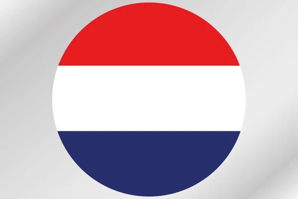 Illustration du drapeau dans un cercle du pays des Pays-Bas — Photo