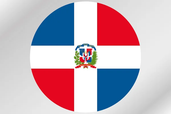 Ilustración de la bandera dentro de un círculo del país de República Dominicana —  Fotos de Stock