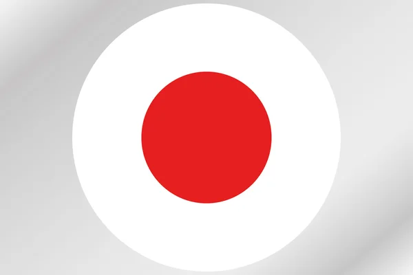 Flag Illustration within a circle of the country of  Japan — Stock Photo, Image